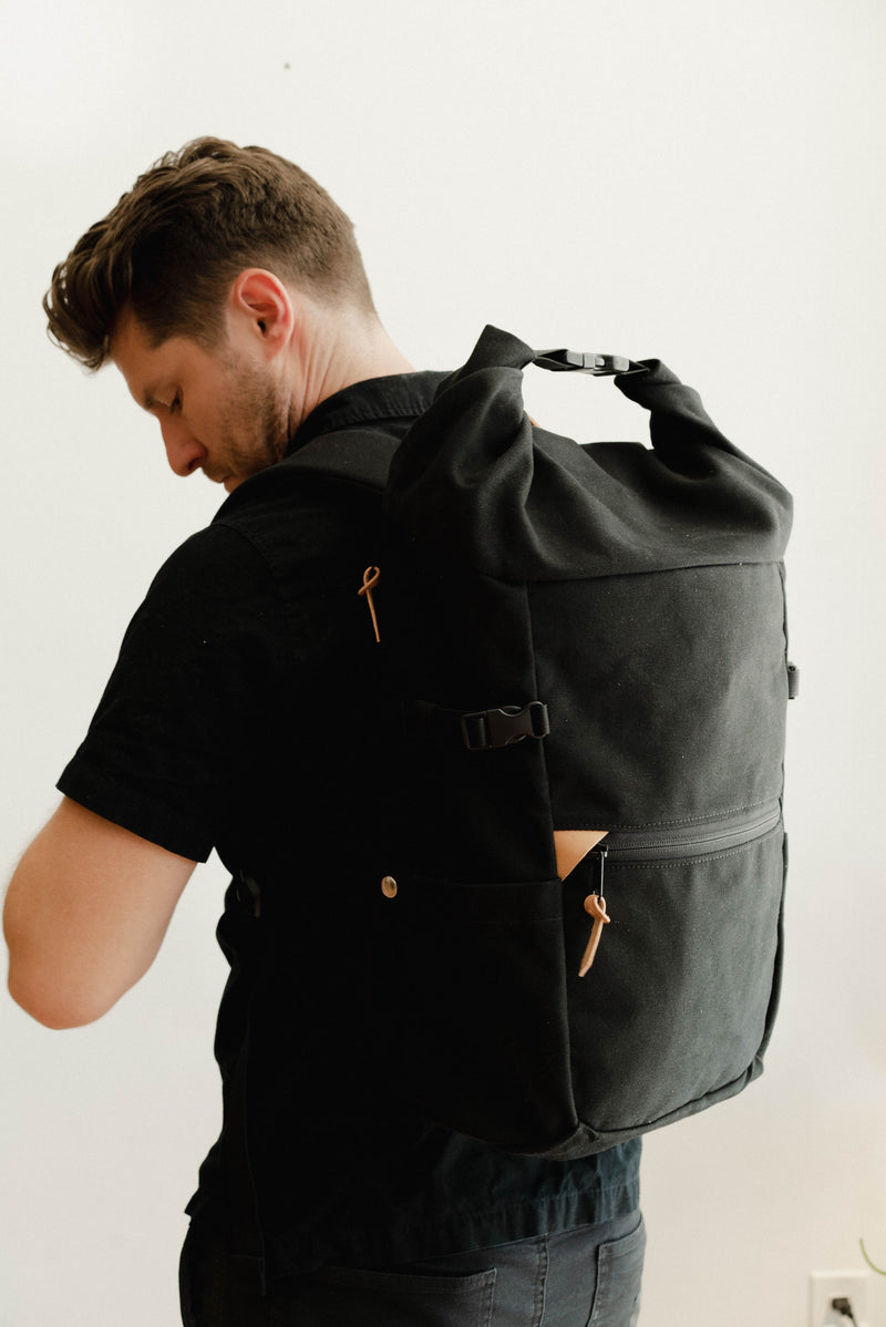 The Backpack - Black Canvas