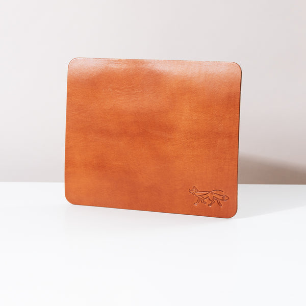 Small Leather Mousepad - Cognac